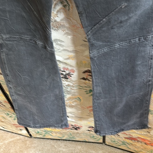 FREE PEOPLE VICTOR MOTO GRAY/BLACK MID RISE FLARE JEANS SIZE 28 - Picture 6 of 12